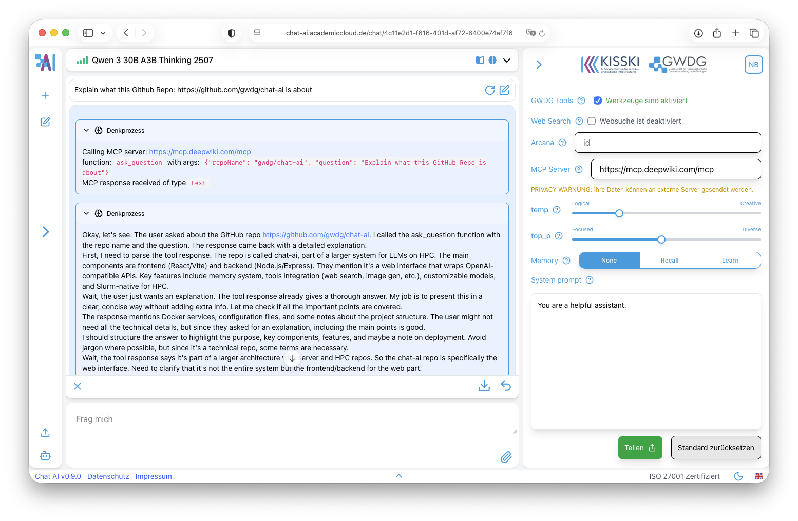 Chat-AI with MCP